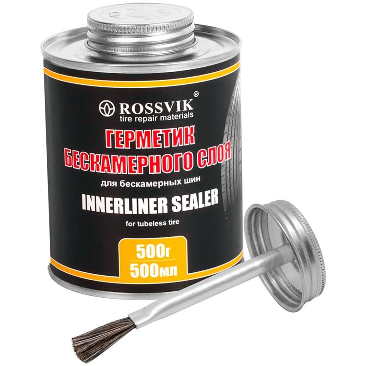 Герметик бескамерного слоя Innerliner Sealer For Tubeless Tire (банка с кистью), 500 мл / 500 г 2