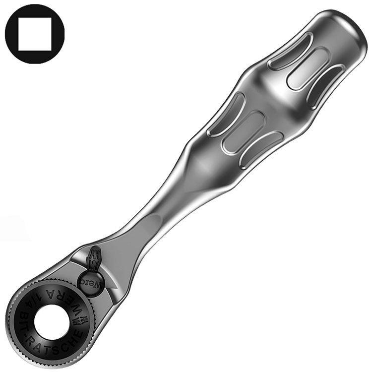 Трещотка Zyklop Mini 1 с насадкой 8001 A 1/4" SB  2