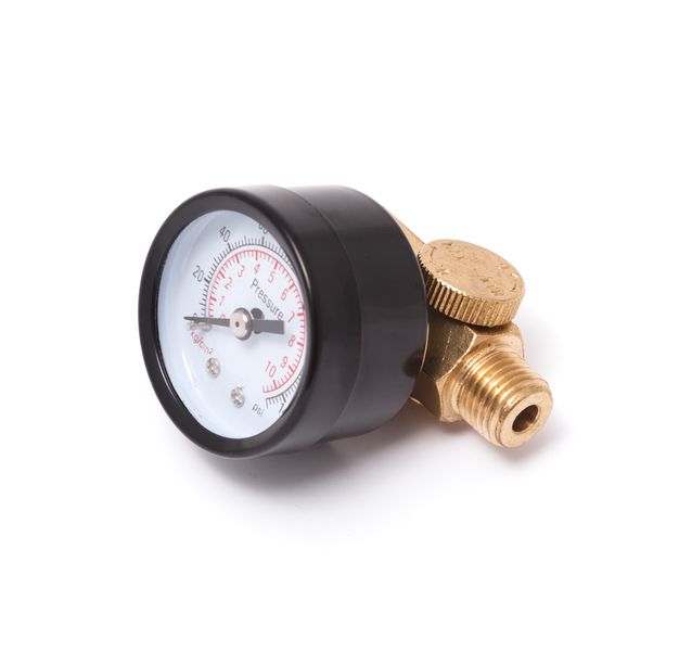 Регулятор мини с индикатором давления резьба 1/4" (0-10bar) 2