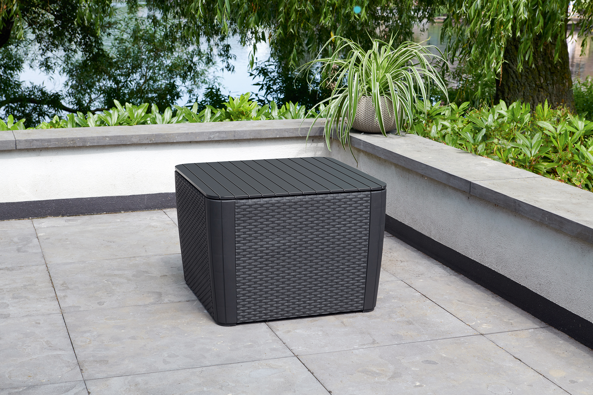 Стол-сундук Лузон Плюс (Luzon Plus Flat Wicker), графит 17208454