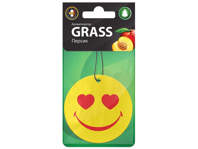 Ароматизатор картонный Smile персик GRASS 2