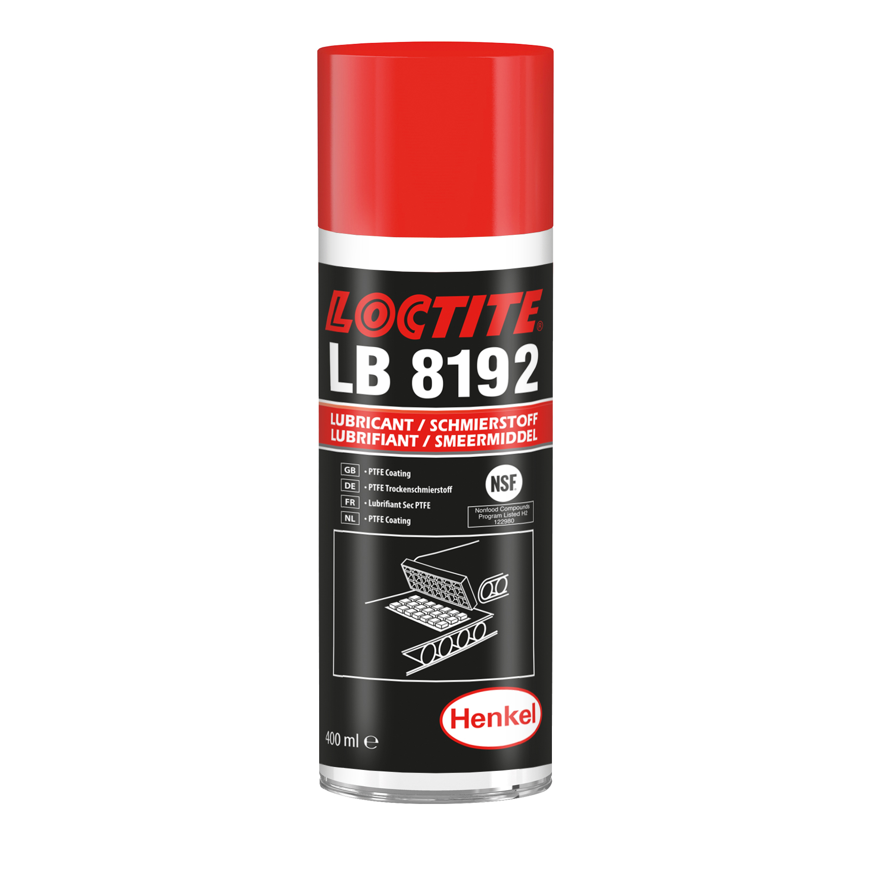 Loctite 8192 400мл Спрей тефлоновый 2