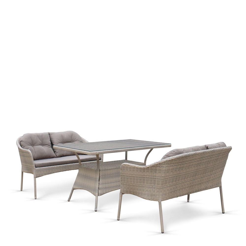 Комплект плетеной мебели с диванами T198C/S54C-W85 Latte_0