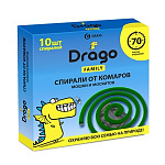 drago средство инсектицидное «спираль от комаров – эффект» (10 спиралей в пачке) 