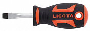 Отвертка профессиональная короткая (шлиц) SL6.5, 38 мм Licota  ASD-5303865  1