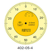 Индикатор часового типа 0,01 мм, 0-5 мм, защита от толчков Asimeto  402-05-4 1