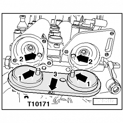 Набор фиксаторов для бензиновых двигателей VW-Audi 1.4/1.6 FSI/TSI