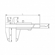 Штангенциркуль нониусный 0.05 мм, 0-150 мм Asimeto  341-06-0 1