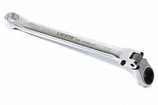 Ключ трещоточный гибкий с фиксацией и накидной 6гр. 15° Licota    1