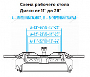 Станок шиномонтажный полуавтомат, регулируемые зажимы наружный: 11-24" Nordberg   2