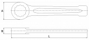 Ключ накидной ударный 38ммLicota  AWT-IWP038  2