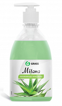 milana жидкое крем-мыло алоэ вера 500 мл с дозатором grass
