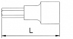 Головка дюймовая с шестигранной вставкой L=55 мм