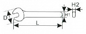 Ключ гаечный рожковый односторонний VDE 17мм   VDA-PE017 1
