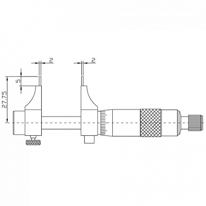 Двухточечный микрометрический нутромер нониус 0,01 мм, 75-100 мм