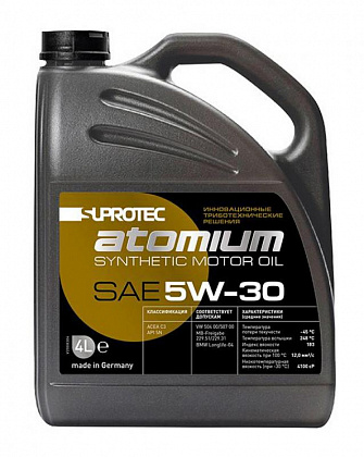 Синтетическое моторное масло « Atomium» 5W-30 4л, 4 л.
