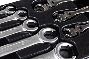 Набор разрезных ключей стандартных и гибких, 6-19мм, 8 пр., в ложементе Licota  ACK-384102 1