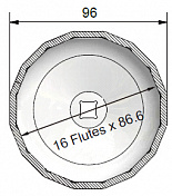 Съёмник масляного фильтра "чашка" (88.6 мм, 16 граней) Licota  ATA-8901 3