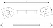 Набор ключей рожковых 12 предметов 6-32 ммLicota  AWT-EDSK01  2