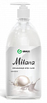 milana жидкое крем-мыло жемчужное 1 л с дозатором grass