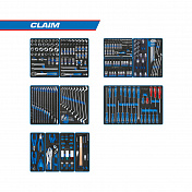 Набор инструментов CLAIM для тележки, 13 ложементов, 286 предметов  King Tony  934-286MRVD