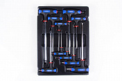 Набор ключей Т-образных шестгранных H2-H12 с пластиковой рукояткой 10пр. в ложементе Licota  ACK-382002