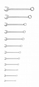 Набор комбинированных ключей 6- 24 мм, 12 шт., сталь CrV, DIN 3113Högert  HT1W492 