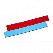 Груза адгезивные Fe 071R 12×5 гр (Синий скотч) (Красная эмаль) (100 шт.) НОРМ  Fe 071R 12×5