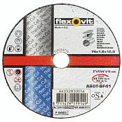 Круг отрезной FLEXOVIT 76 x 1,0 x 10,0, 80 м/сек, тип 41, мет Norton  66252833014