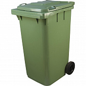 Контейнер для мусора пласт. 240 л. зеленый   KM240