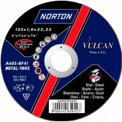 Круг отрезной Norton Vulcan 125x1,6 мм