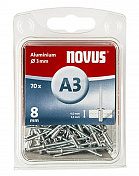 Заклепки алюминиевые А3х8мм (30 шт.) Novus  045-0021