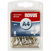 Заклепки алюминиевые А4х8мм (30шт) Novus  045-0024