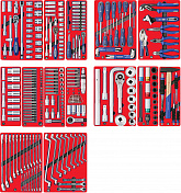 Набор инструментов ПРОФИ для тележки, 14 ложементов, 299 предметов  Мастак   5-00299