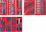 Набор инструментов СТАНДАРТ для тележки, 10 ложементов, 186 предметов  Мастак   5-00186