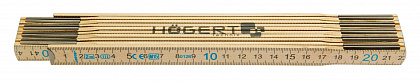 Метр складной деревянный 2 м, 10 частей, усиленные крепления