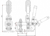 Зажим механический с вертикальной ручкой Clamptek  CH-12050-U 1