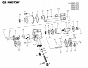 Ремкомплект для гайковерта 33621-075, втулка обоймы молотков King Tony  33621-B37 1