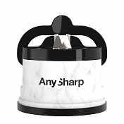 Точилка для ножей AnySharp ELITE пластиковый корпус матовый белый, принт мрамор AnySharp  ASKSWMARBLE 