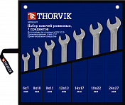 Набор ключей рожковых в сумке 6-27 мм, 7 предметовThorvik  OEWS007 