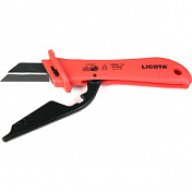 Нож для удаления оболочки кабеля с откидной защитой VDE 1000V Licota  AKD-V009