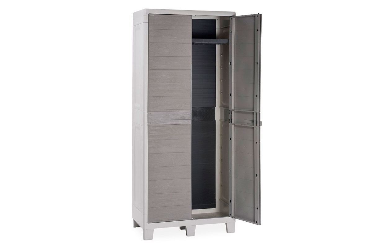 Уличный шкаф TOOMAX 2х дверный глубокий WOODY'S XL (3 полки), светло-серый Toomax  Z076R0 _3