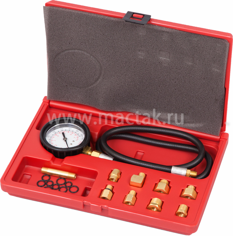 Манометр для измерения давления масла, 0-7 бар, комплект адаптеров  Мастак   120-20020C_0
