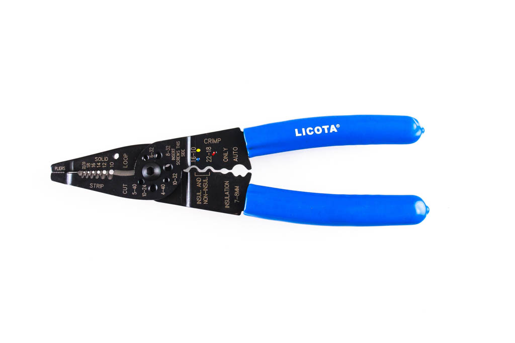 Клещи для зачистки проводов и обжима клемм 7 функц. 200мм Licota  TCP-10351_1