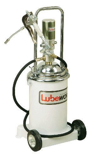 Пневматический солидолонагнетатель с 14 кг резервуаром на колесах Lubeworks  POP013_0