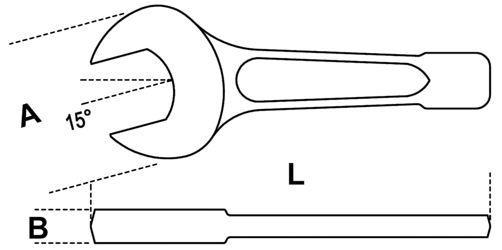 Ключ рожковый ударный короткий 24 ммGarwin  GR-IU024 _1