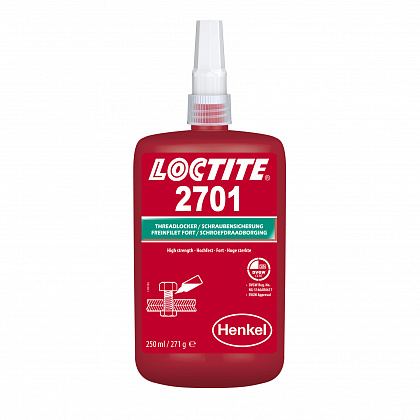 Loctite 2701 Резьбовой фиксатор высокой прочности для неактивных металлов, 250 мл